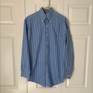 Brooks Brothers Blue Button Up Check Shirt Small